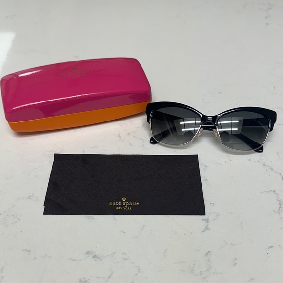 Kate Spade Black and Silver Sunglasses - Picture 1 of 3